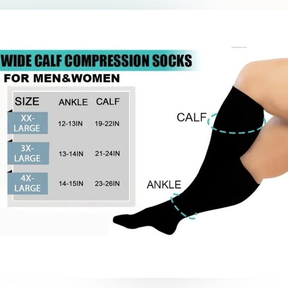 Fun Plus Size Compression Socks Size 2xl - Picture 3 of 3